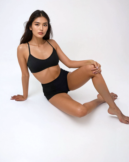 Wireless Bralette - Cloud Set Black
