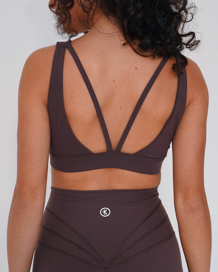 I am Beautifully Radiant Quick Dry Coffee Sports Bra