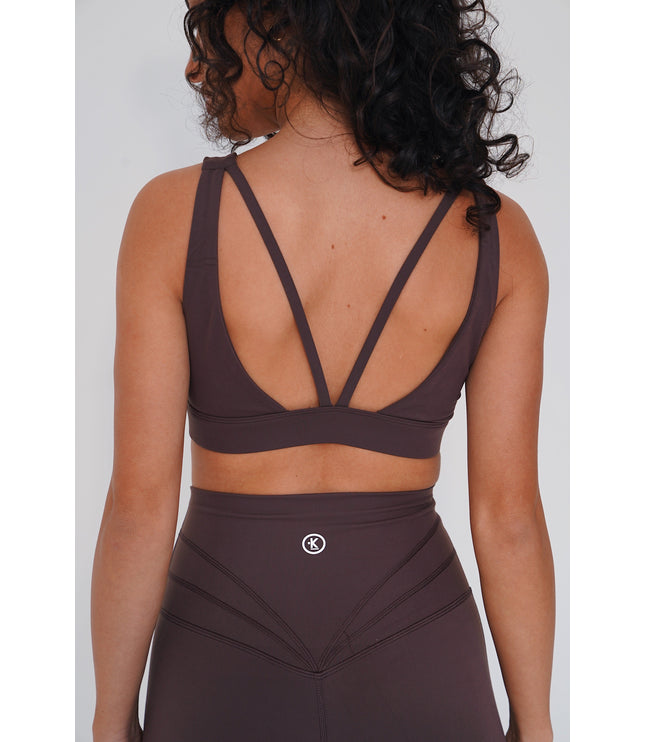 I am Beautifully Radiant Quick Dry Coffee Sports Bra