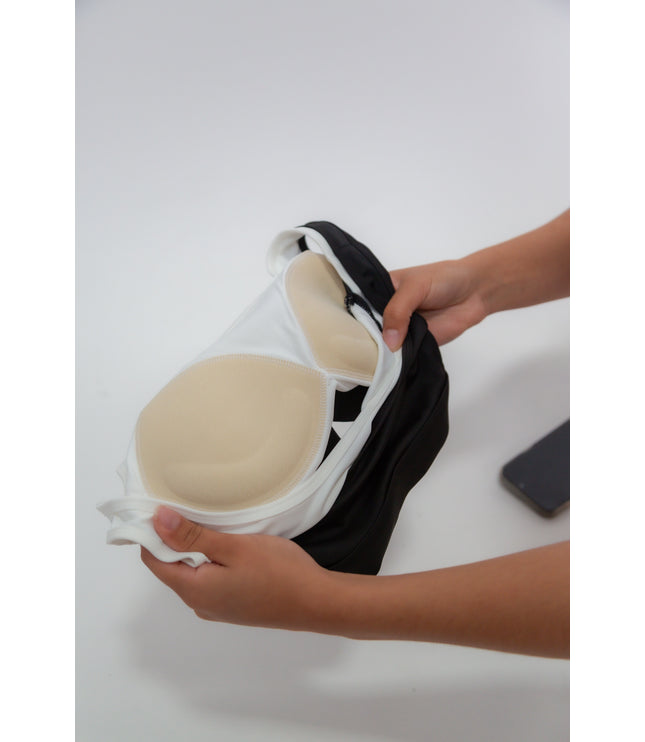 I Am Evolving Colorblock Quick Dry Butter Black Bra
