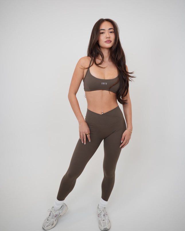 My Time Is Divine Brown Sculpt V-Waist Legging
