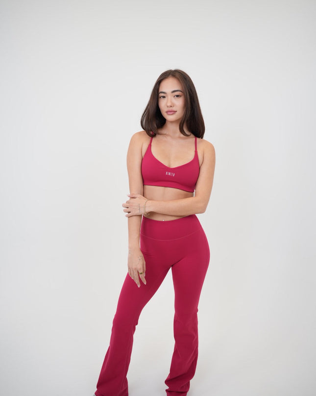 I Live in Luxury Red Flare Pant