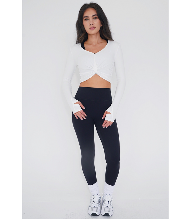 I Release Doubt Buttery Soft White Long Sleeve Crop Top