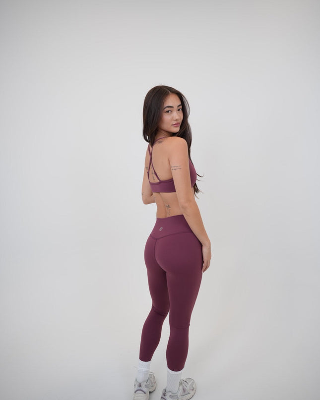 My Time Is Divine Plum Sculpt V-Waist Legging
