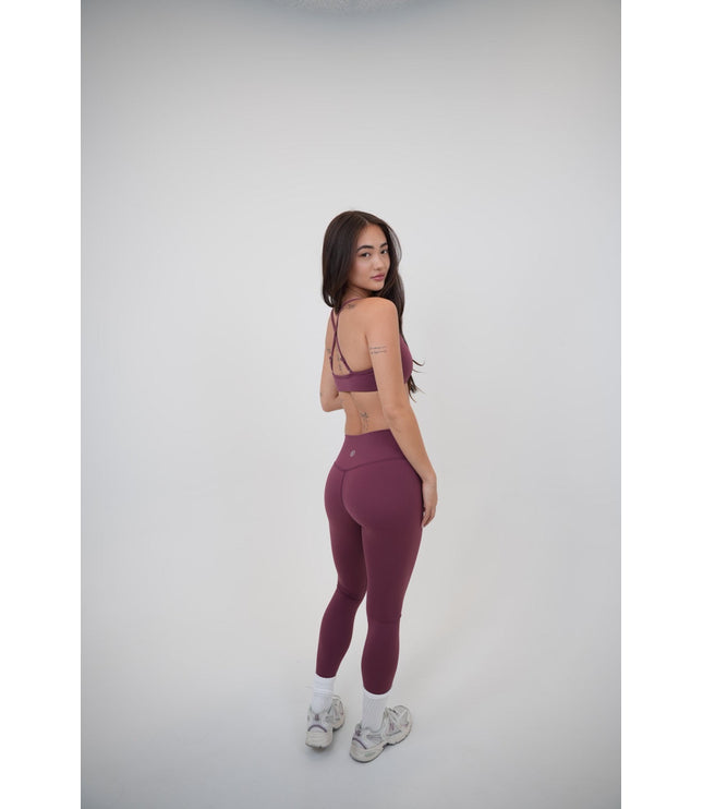 My Time Is Divine Plum Sculpt V-Waist Legging