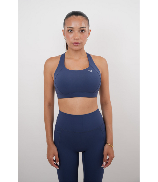 I Am Glowing Navy Blue Quick Dry Butter Bra