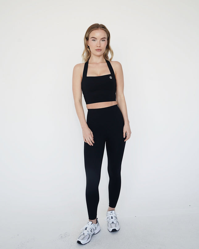 I Am Wonderful Halter Neck Black Bra