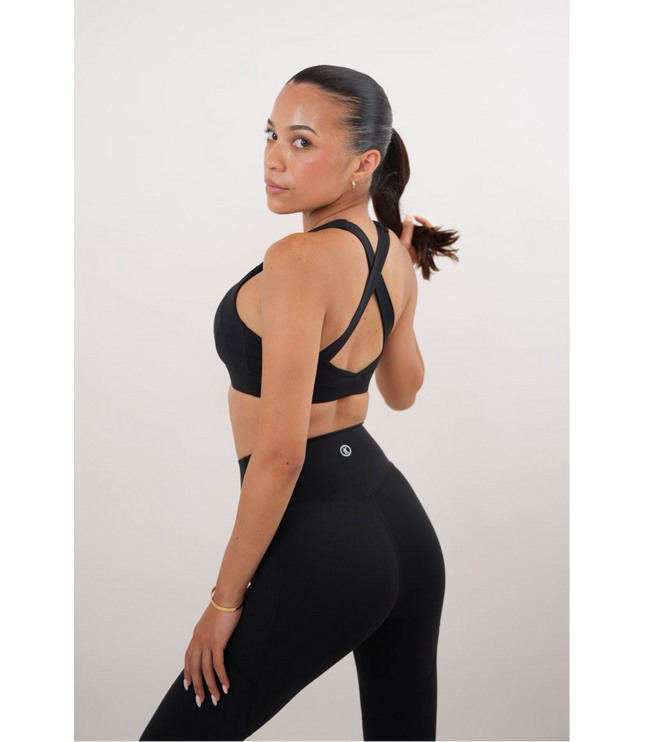 I Am Glowing Black Quick Dry Butter Bra