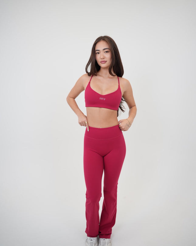 I Live in Luxury Red Flare Pant