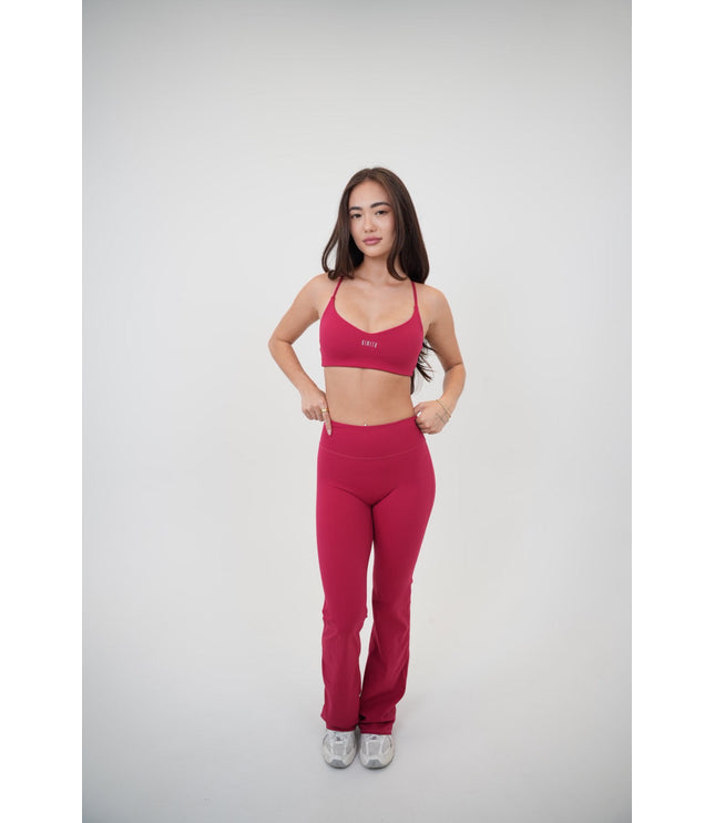 I Live in Luxury Red Flare Pant