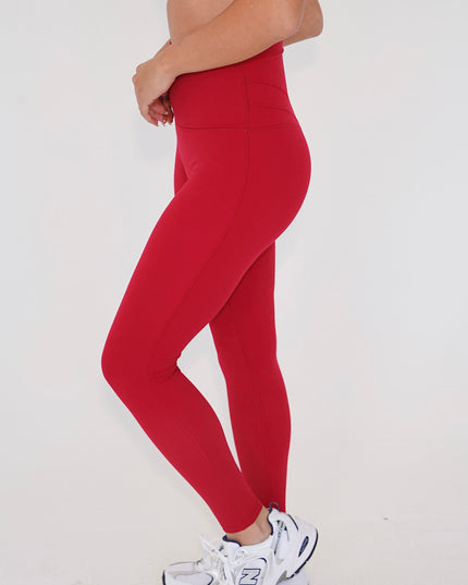 I am Beautifully Radiant Quick Dry Red Yoga Legging