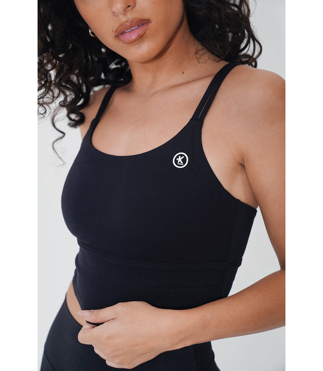 I Am Confident Black Cropped Tank