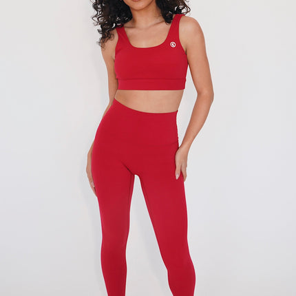 I am Beautifully Radiant Quick Dry Red Yoga Legging