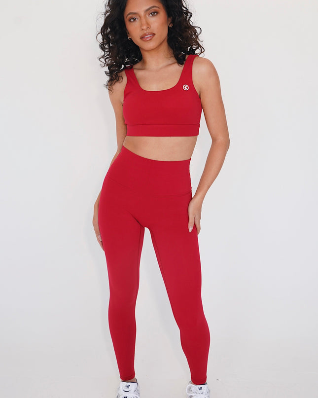 I am Beautifully Radiant Quick Dry Red Yoga Legging