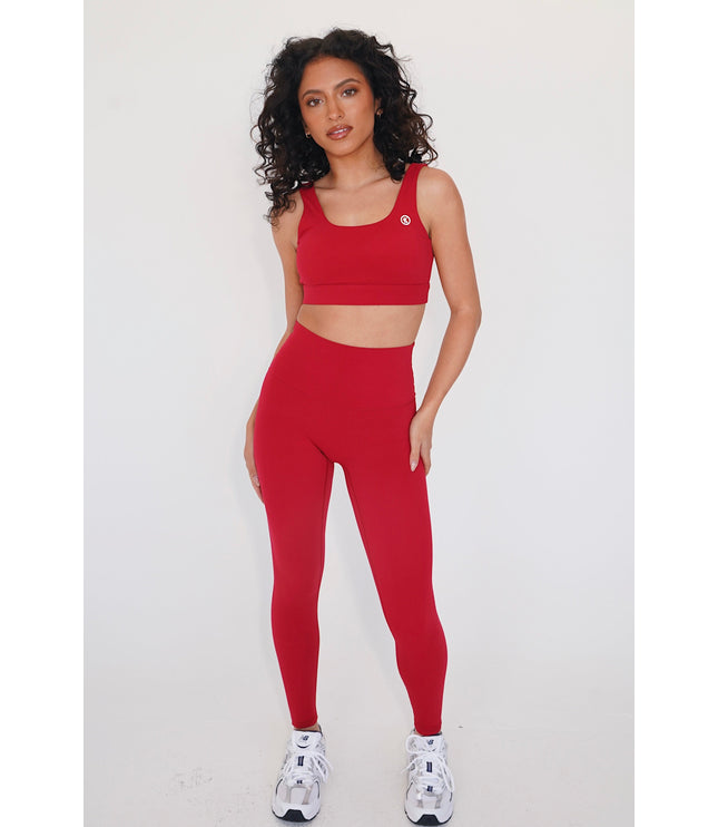 I am Beautifully Radiant Quick Dry Red Yoga Legging
