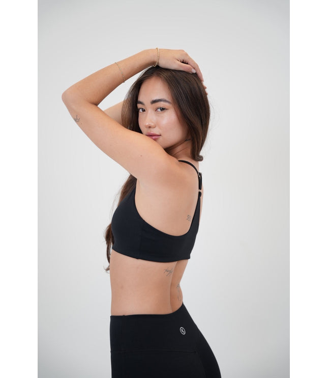 I Live in Luxury Black Sports Bra