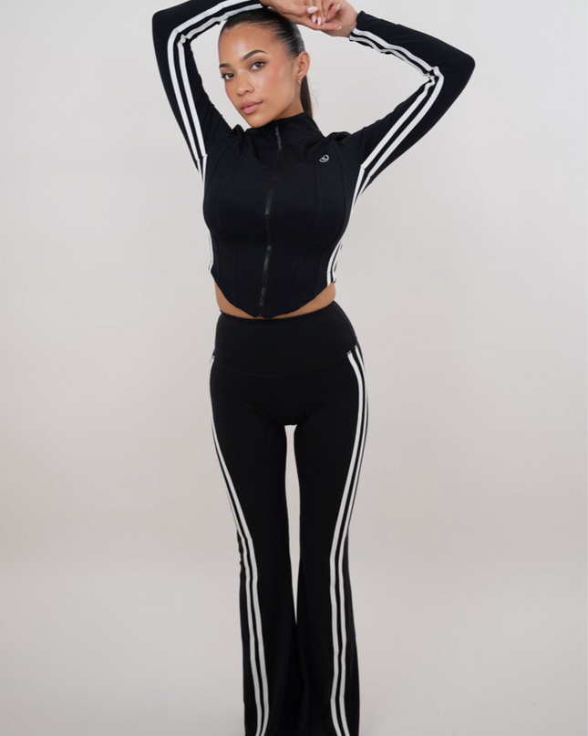 I Am Motivated Black Flare Pant