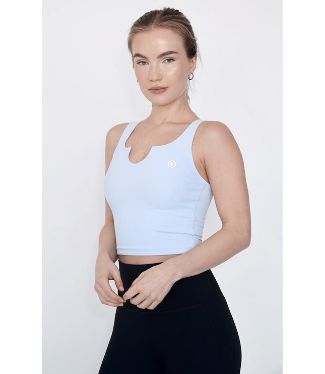 I Am Self Love Ribbed Quick-Dry Butter Baby Blue Tank
