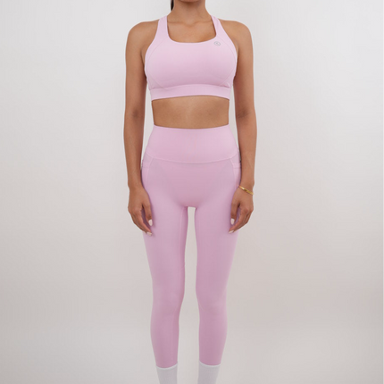 I Am Glowing Pink Blossom Quick Dry Butter Legging