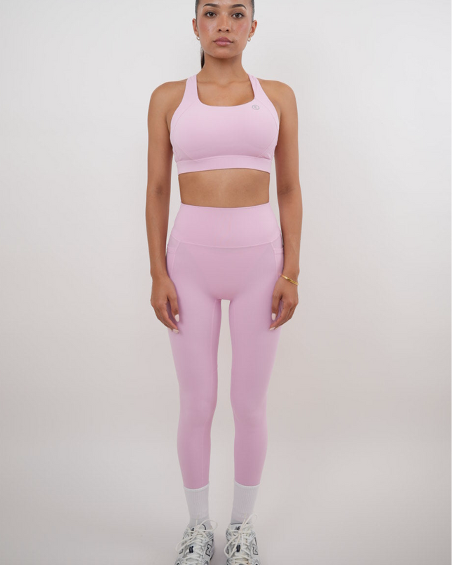 I Am Glowing Pink Blossom Quick Dry Butter Legging