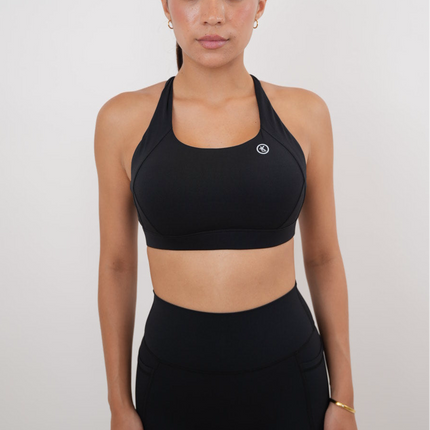 I Am Glowing Black Quick Dry Butter Bra