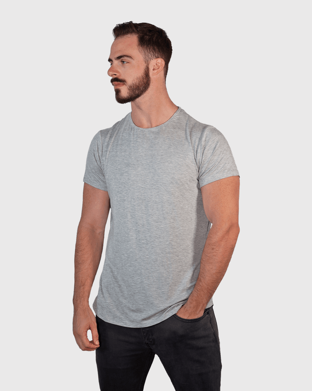 Bamboo Swift Curve-Hem T-Shirt - Sandstone