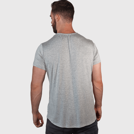 Bamboo Swift Curve-Hem T-Shirt - Heather Grey