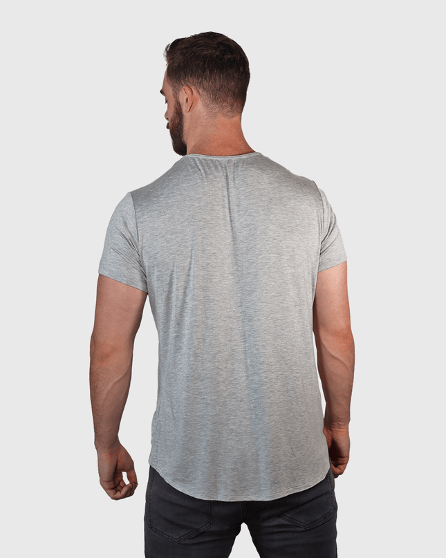 Bamboo Swift Curve-Hem T-Shirt - Heather Grey