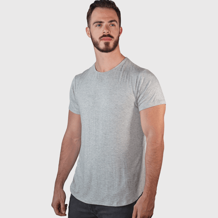 Bamboo Swift Curve-Hem T-Shirt - Sandstone