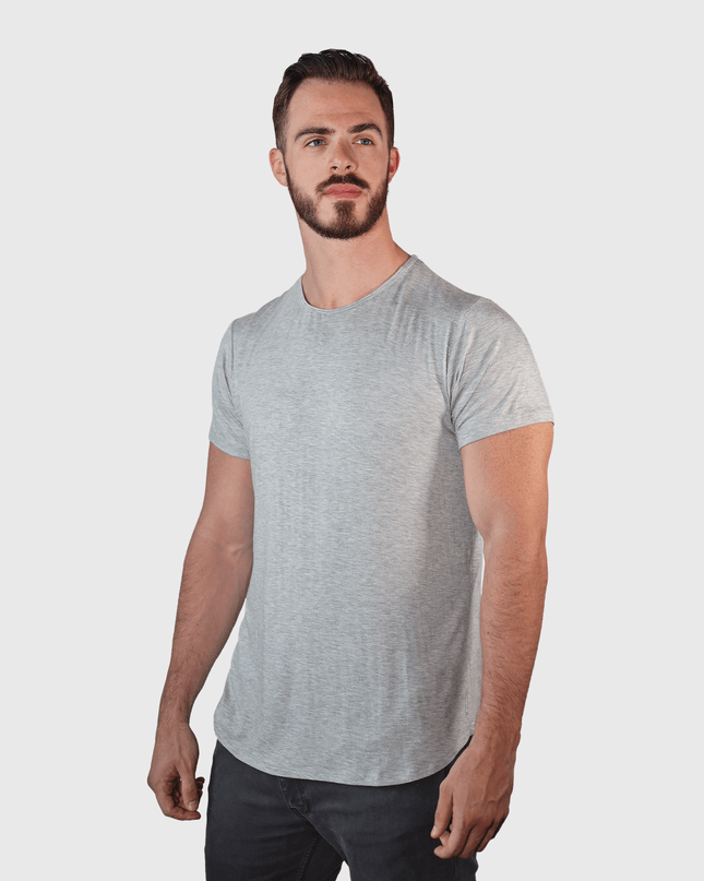 Bamboo Swift Curve-Hem T-Shirt - Sandstone