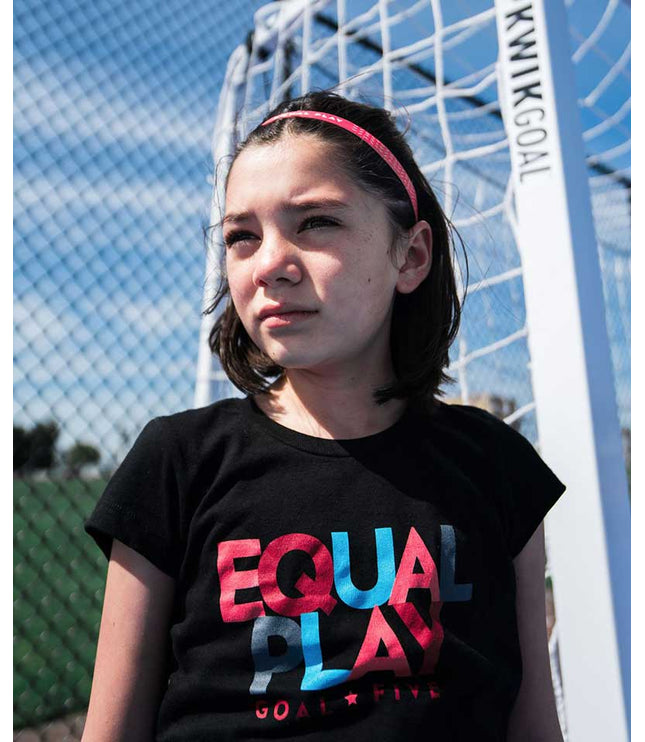 Equal Play Girls' Black T Shirt