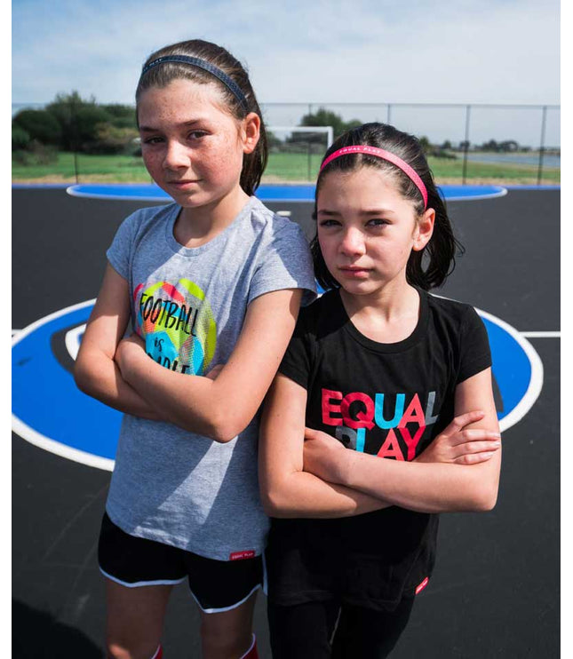 Equal Play Girls' Black T Shirt