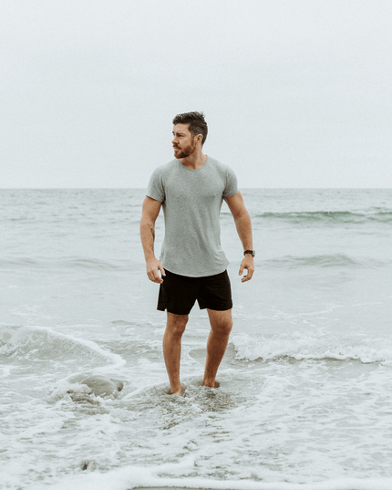 Bamboo Swift Curve-Hem Tee - Black
