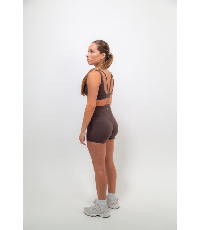 I Am Beautifully Radiant Quick-Dry Butter Coffee Brown Short