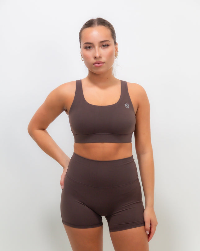 I Am Beautifully Radiant Quick-Dry Butter Coffee Brown Short
