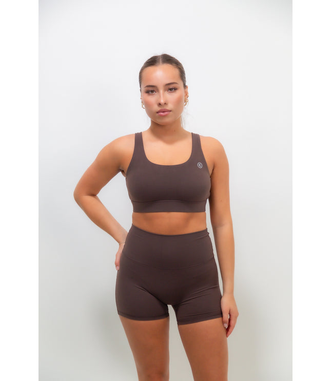 I Am Beautifully Radiant Quick-Dry Butter Coffee Brown Short