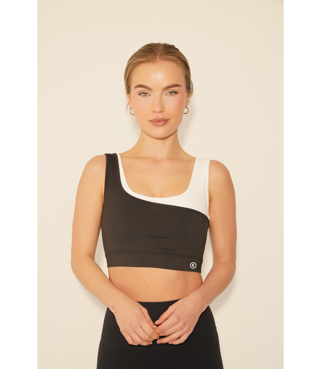 I Am Evolving Colorblock Quick Dry Butter Black Bra