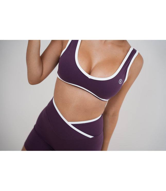 I Am Right Where I Need to Be Plum Butter Sports Bra