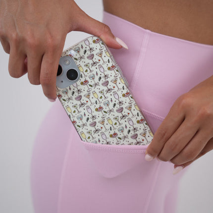 I Am Glowing Pink Blossom Quick Dry Butter Legging
