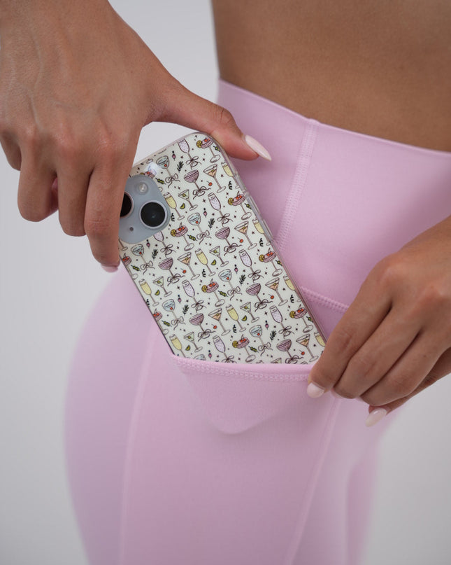 I Am Glowing Pink Blossom Quick Dry Butter Legging