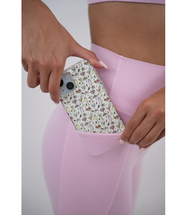 I Am Glowing Pink Blossom Quick Dry Butter Legging
