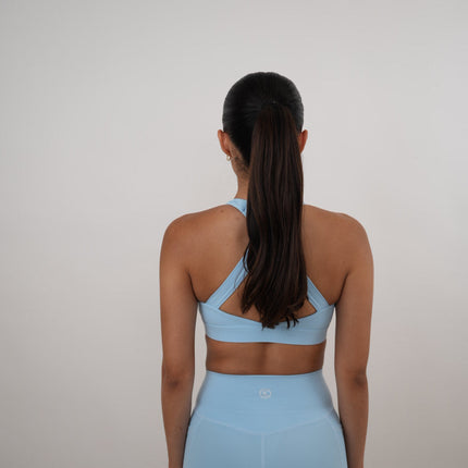 I Am Glowing Sky Blue Quick Dry Butter Bra