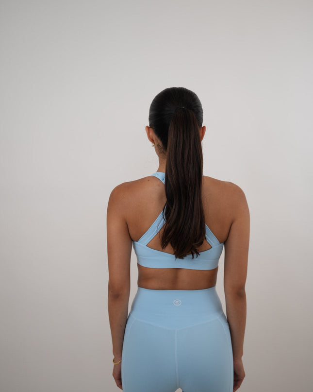 I Am Glowing Sky Blue Quick Dry Butter Bra