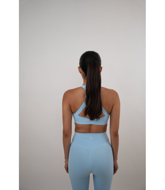 I Am Glowing Sky Blue Quick Dry Butter Bra