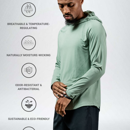 Men's Terra Recovery Element Hoodie Shirt (Low Light Olive)