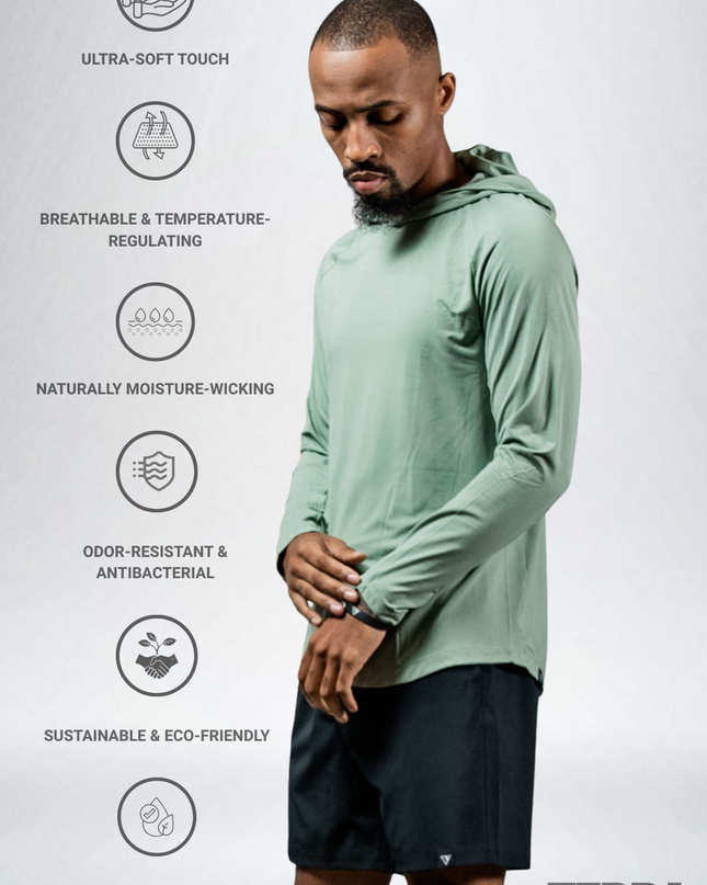 Men's Terra Recovery Element Hoodie Shirt (Low Light Olive)