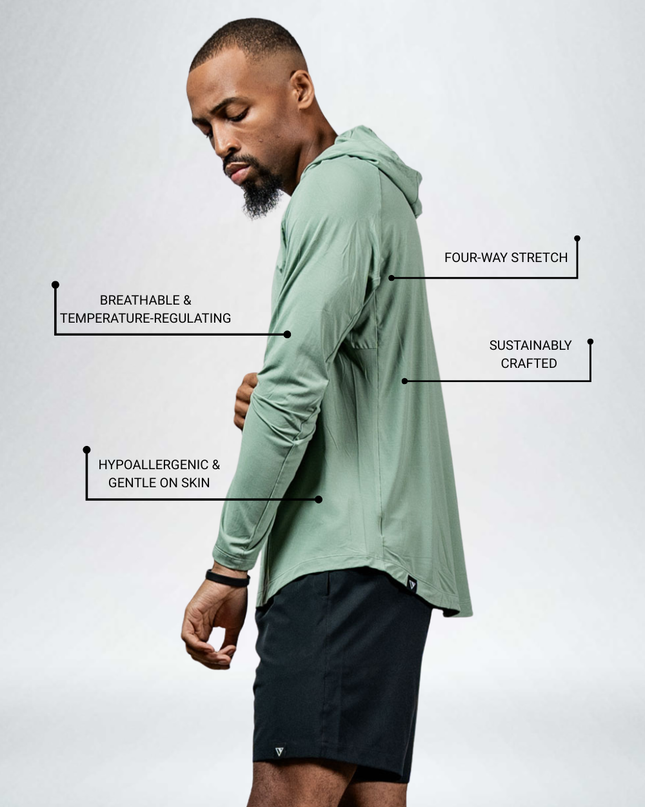 Men's Terra Recovery Element Hoodie Shirt (Low Light Olive)