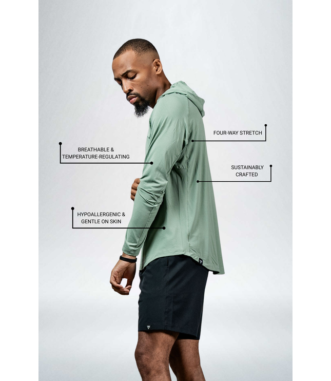 Men's Terra Recovery Element Hoodie Shirt (Low Light Olive)