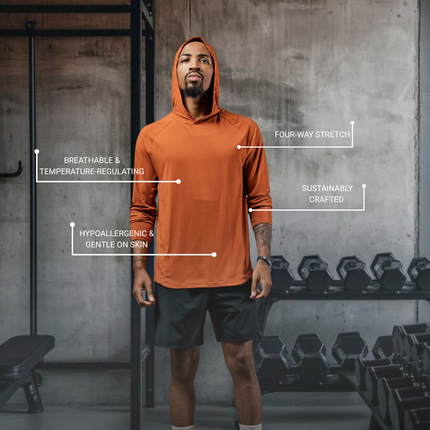 Men's Terra Recovery Element Hoodie Shirt (Sunfire Clay)