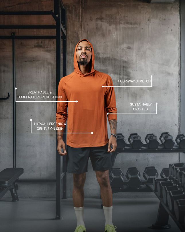 Men's Terra Recovery Element Hoodie Shirt (Sunfire Clay)